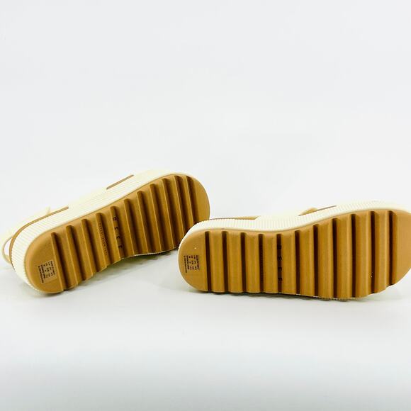 Reef Cream Tan Platform Slingback Rubber Sandals - Picture 8 of 10